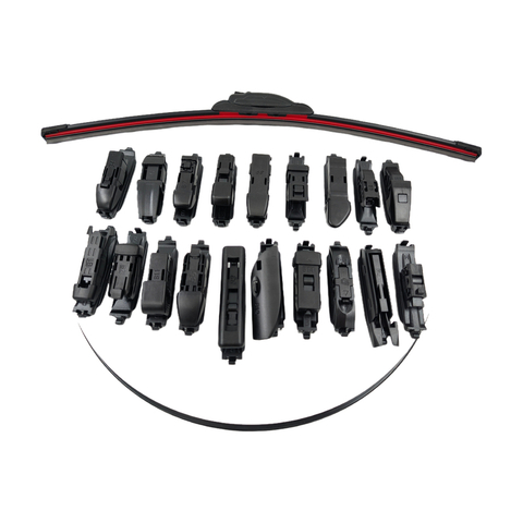 S607 FLAT WIPER BLADE WITH MULTI-ADAPTERS